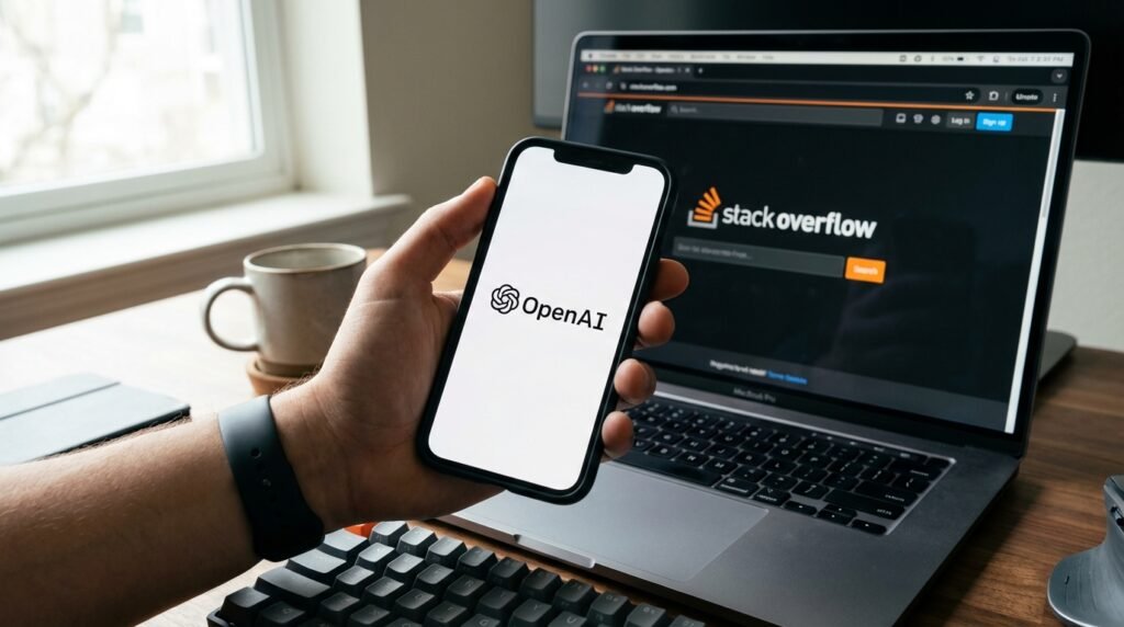 Stack Overflow : l&rsquo;effondrement historique face à la montée des IA génératives